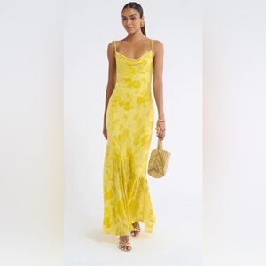 Rumored Yellow Floral Maxi Dress